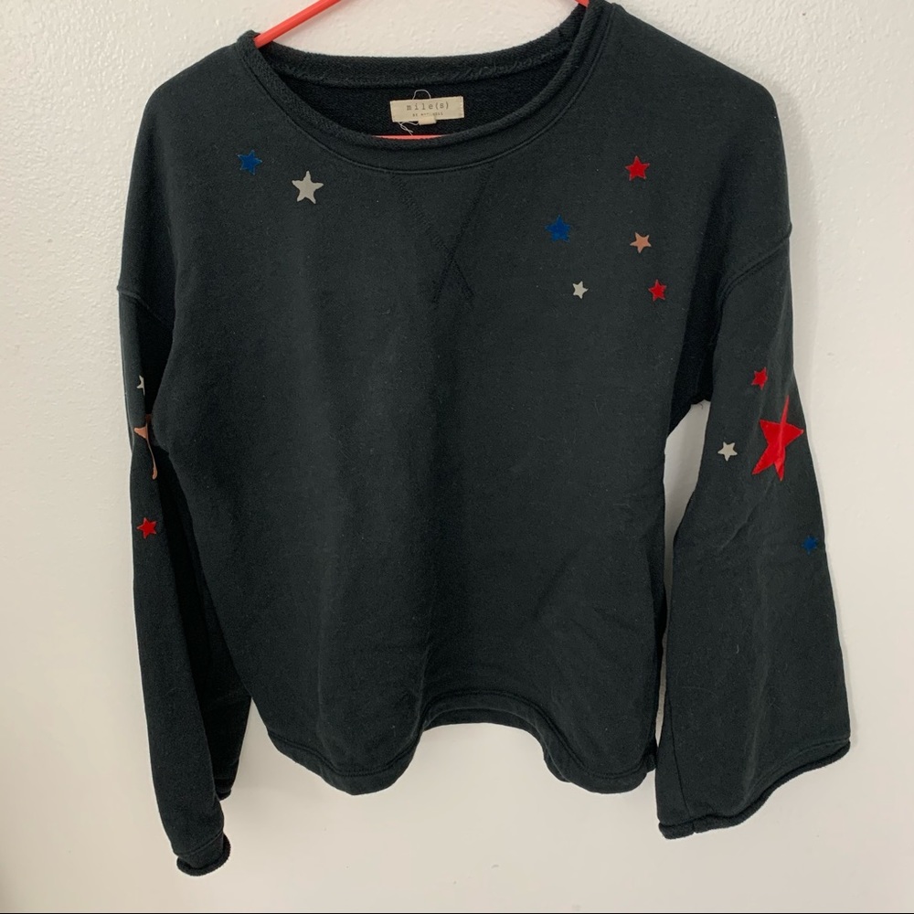 Madewell bell sleeve star detailing sweater